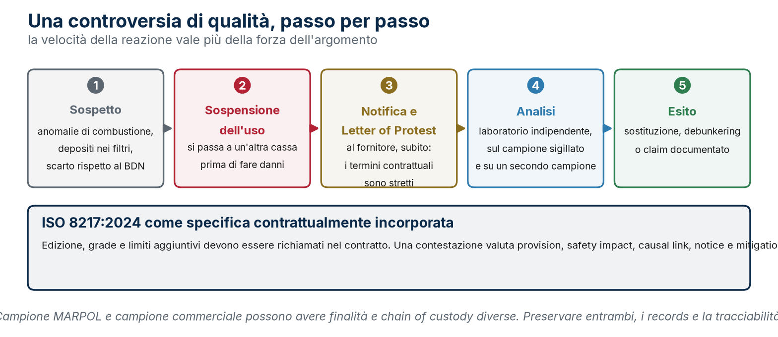 Diagramma bilingue parallelo che sintetizza off-spec e off-quality.